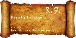 Király Filibert névjegykártya