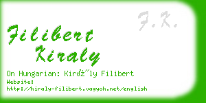 filibert kiraly business card